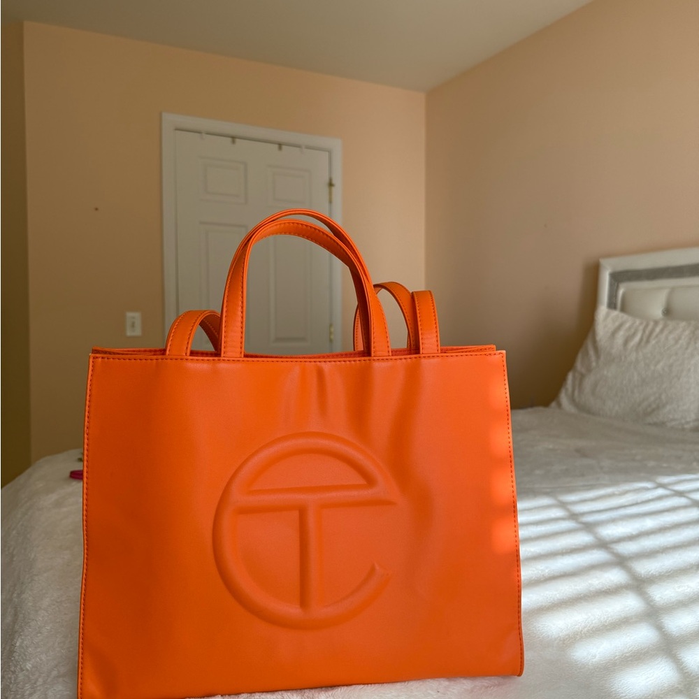 Telfar Orange Medium Shopping Bag